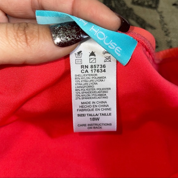 Beach House NWT! Plus Size Tangerine Hayden Side Tie Bikini Bottom Size 18W - Picture 9 of 13